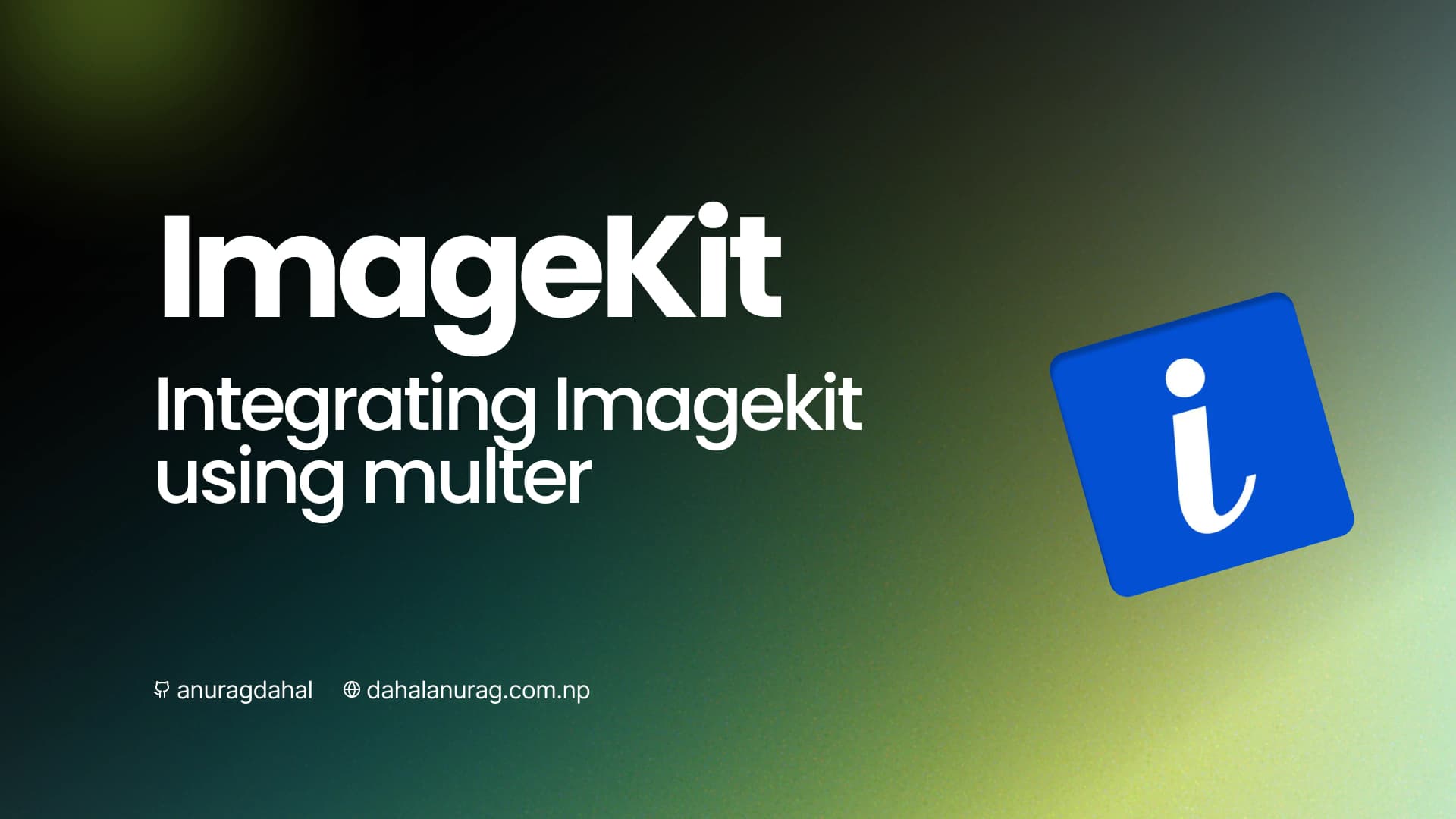 Integrating Multer with ImageKit article thumbnail